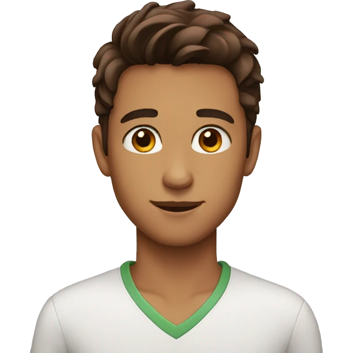 handsome boy with brown eyes emoji