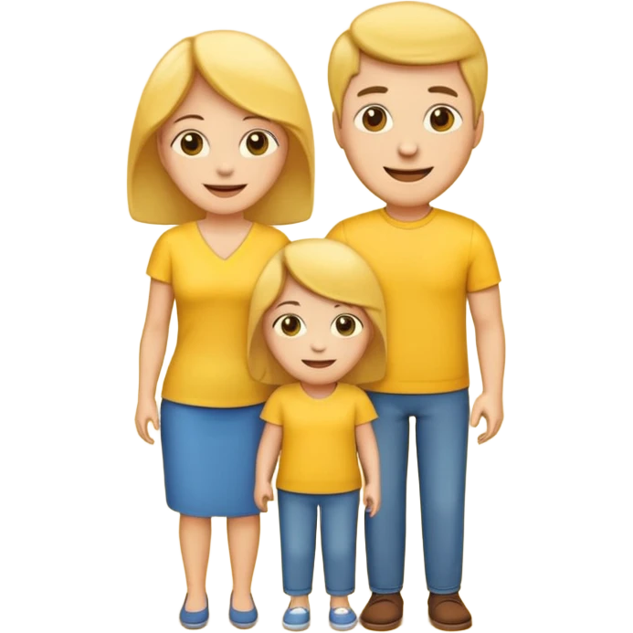 family emoji with mom and dad in the center, son and daughter on each side emoji