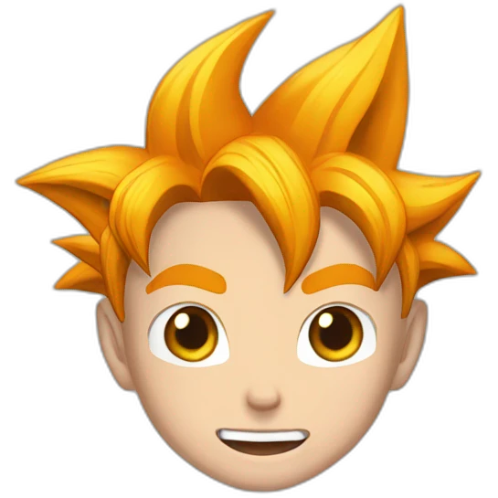 Goku enfant content et affamé emoji