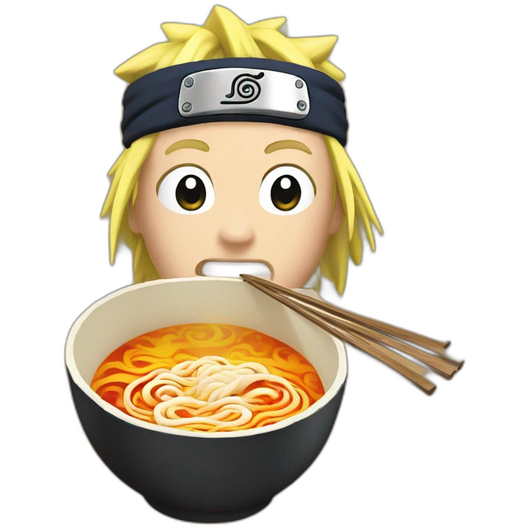 naruto coniendo ramen emoji