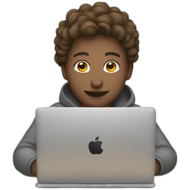 Person working on macbook laptop emoji