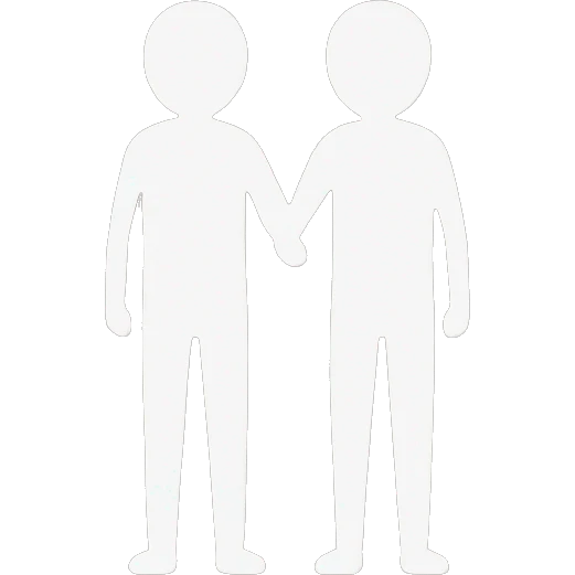 Two silhouettes of people hug each other emoji