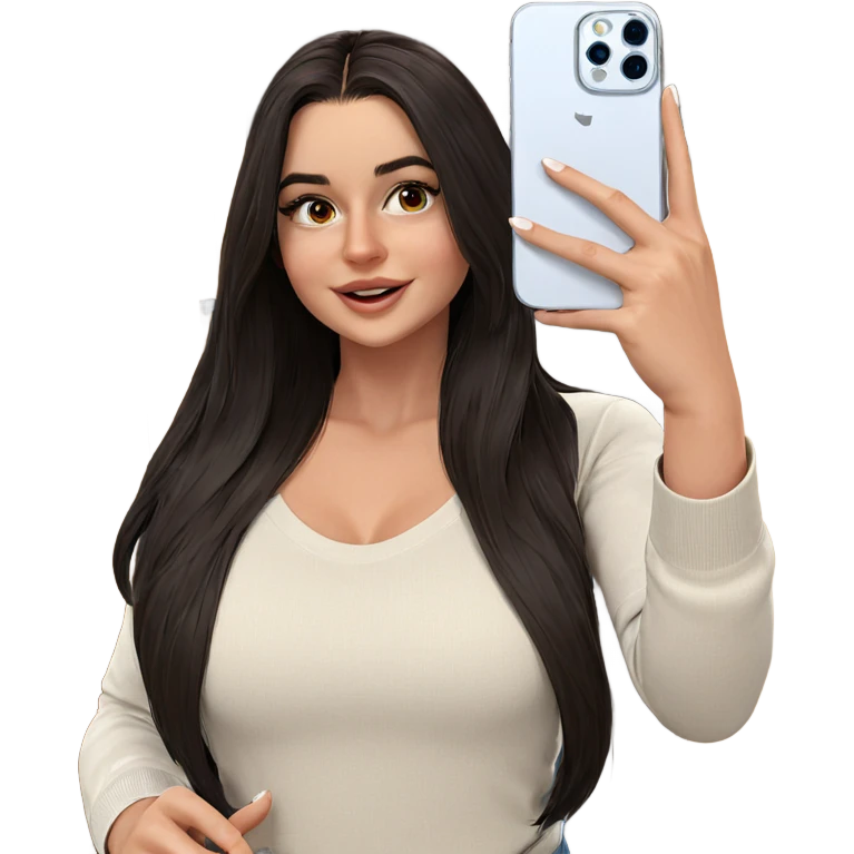 selfie of girl indoors emoji