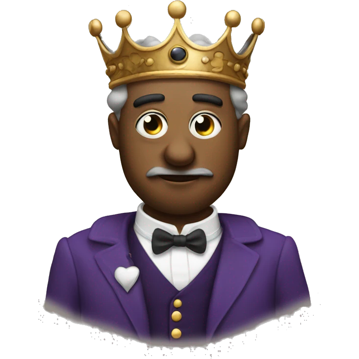 a King holding up a monocle to his eye emoji