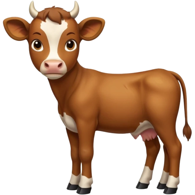 High resolution of A calf emoji