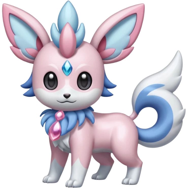 Shiny Whitish Pastel Palkia-Diancie-Absol-Sylveon-Espurr-Minccino-fusion  emoji