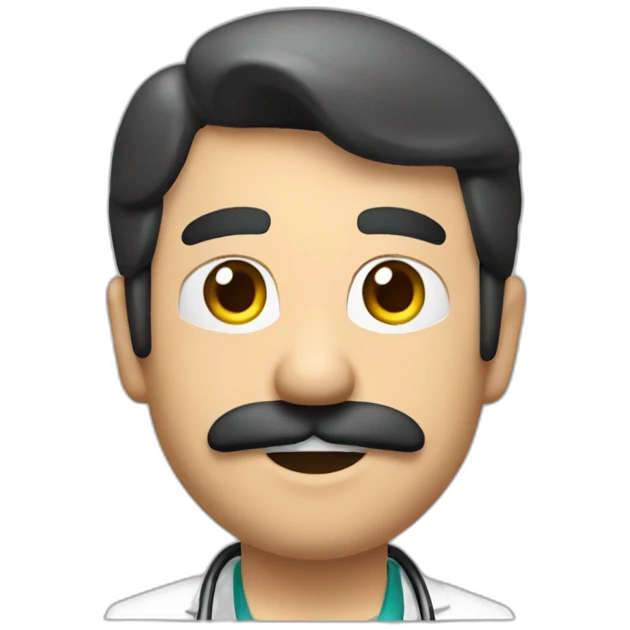 doctor que tiene gorra de Mario Bros emoji