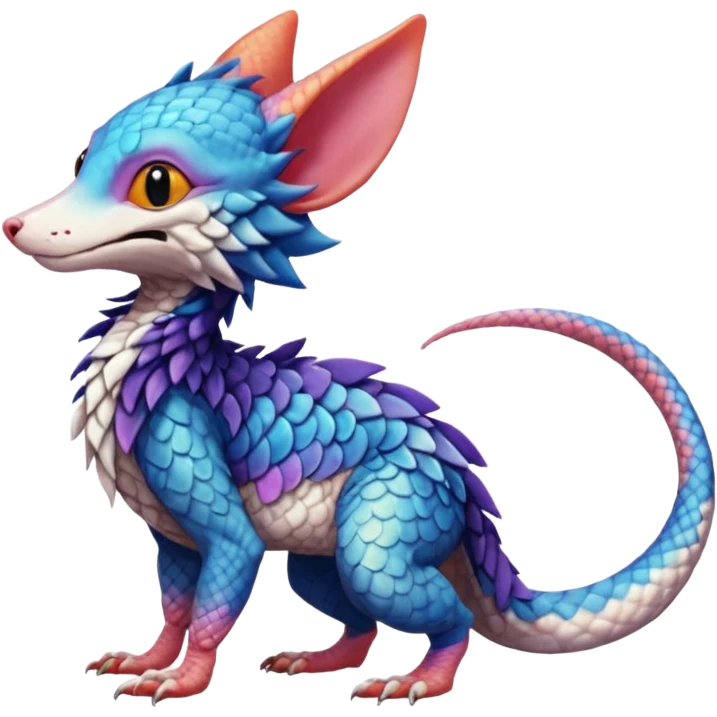 Flurry furry scaly sergal-Bernie-Trico-Koi-possum-sphynx-mouse-sergal-fusion-animal-hybrid-creature  emoji