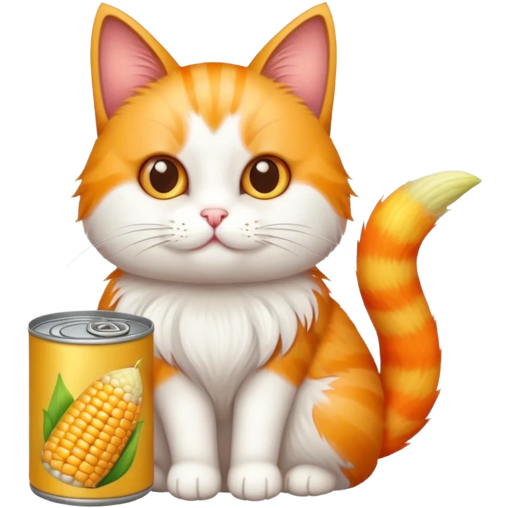 cat holding a can of corn emoji