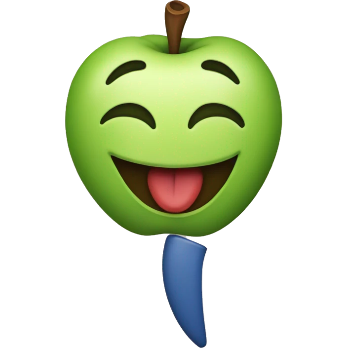Una manzana riendo emoji
