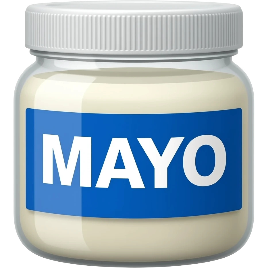 mayo jar that says "mayo" emoji