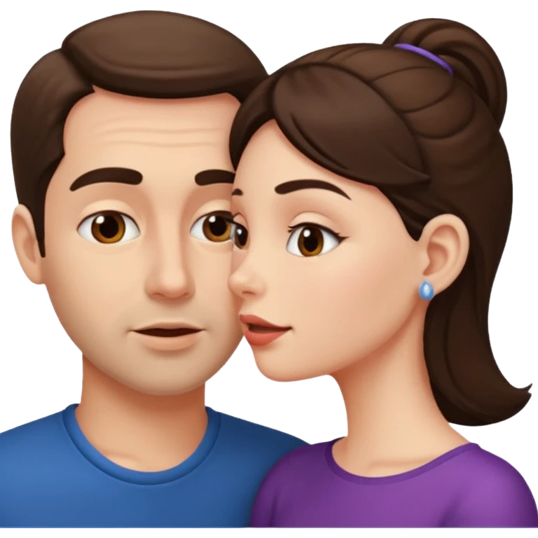 homme qui parle à l'oreille de la femme emoji