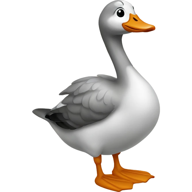 goose wearing a peanut  emoji