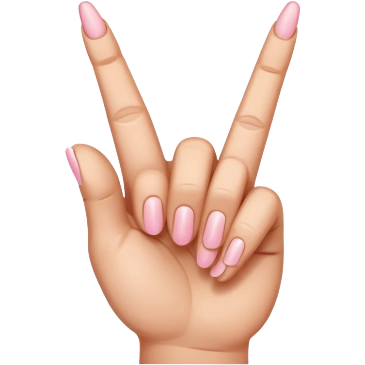 index and pink fingers up like a horns sign withhands  but pointed down emoji