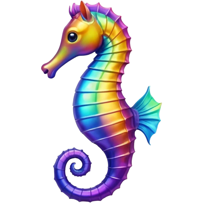 seahorse emoji, vibrant and friendly, apple style emoji