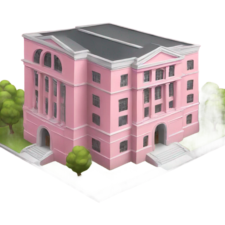 pink university building emoji