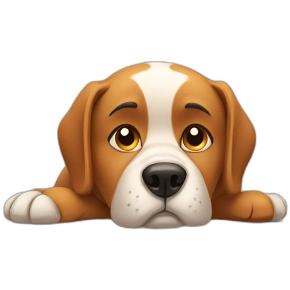 A bored dog emoji