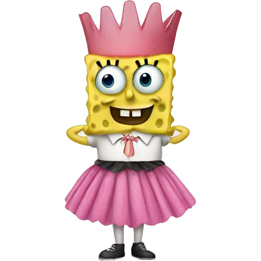 SpongeBob wearing a tutu emoji