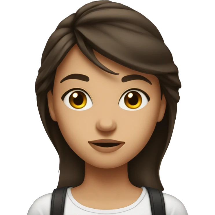 Brunette girl with attitude  emoji