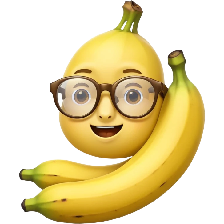 banana with glasses one banana only emoji