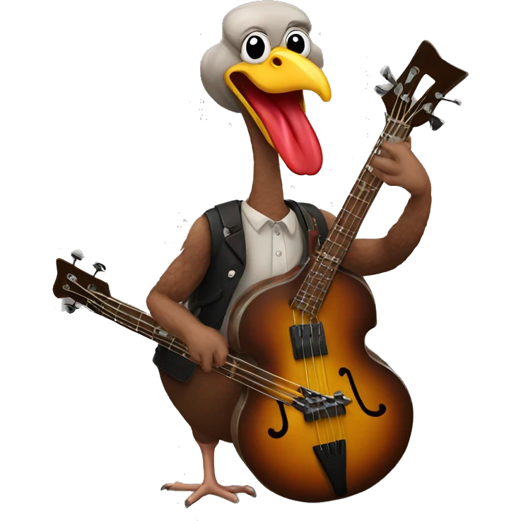 turkey playing bass emoji