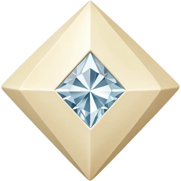 diamond shape carved from ivory emoji emoji