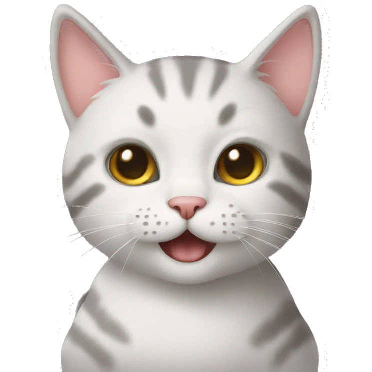 Kitty saying miaou emoji