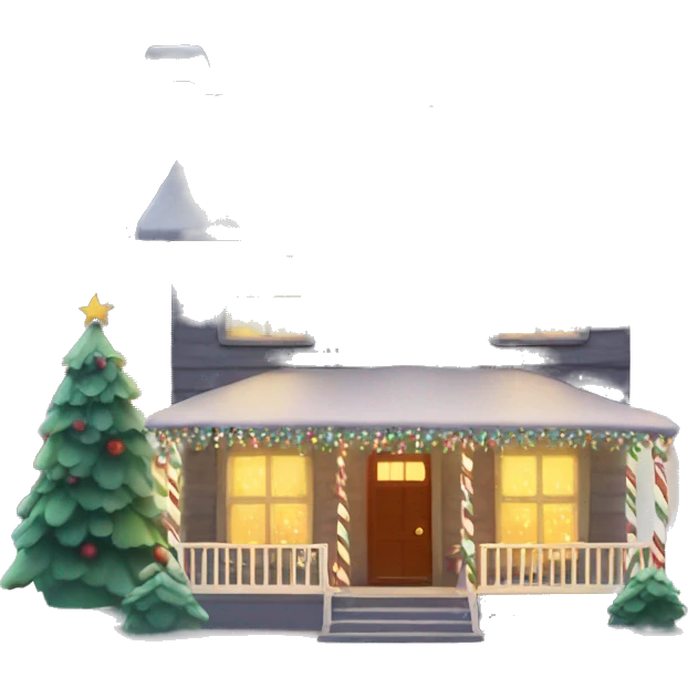 Christmas house emoji