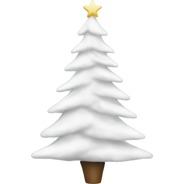 White Christmas tree emoji