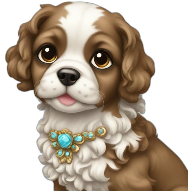 Fancy rococo puppy emoji