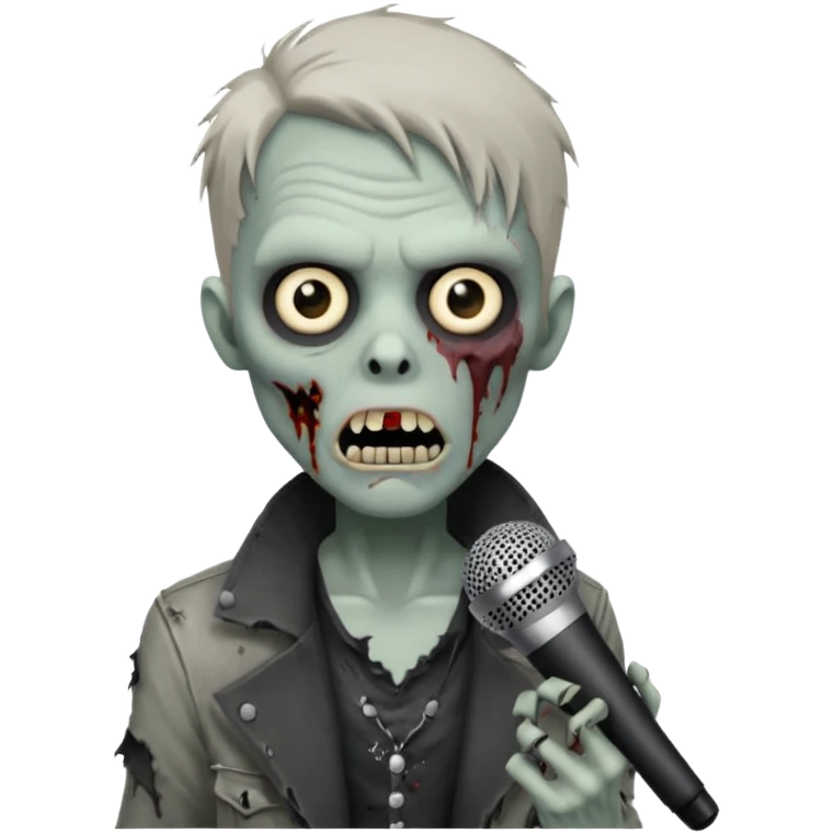 Zombie singer  microphone  emoji