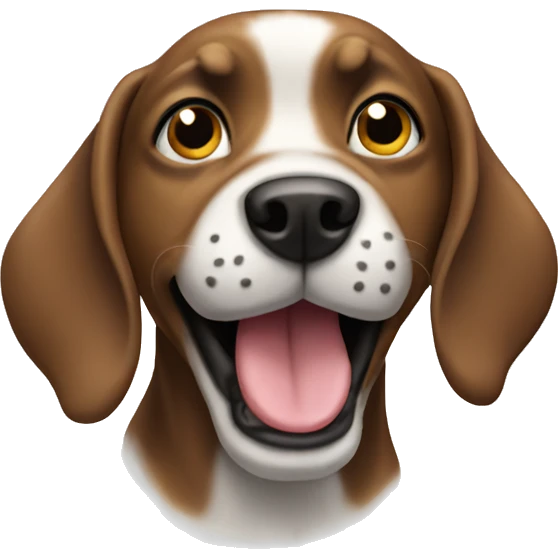 Dog popping emoji