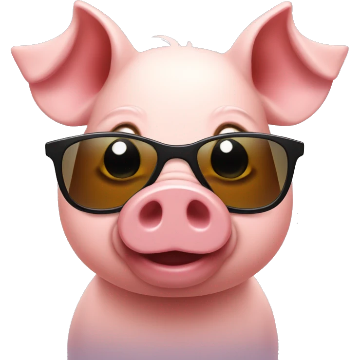Little pig with sunglasses  emoji