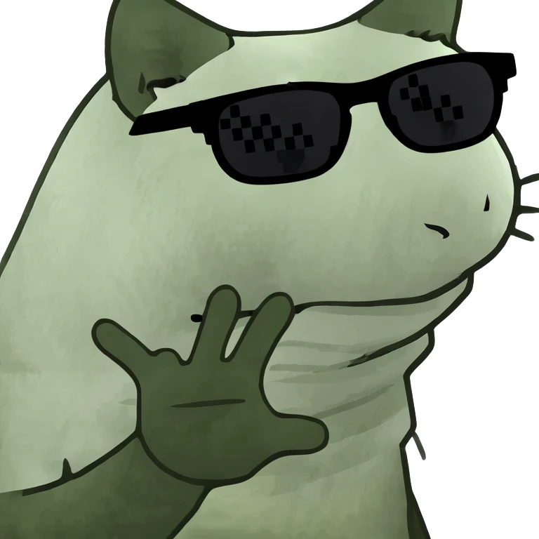 Cat with sunglasses emoji