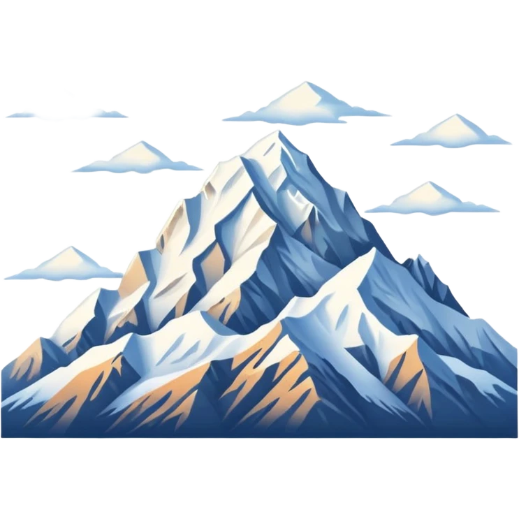 Make an emoji of Kanchenjunga mountain, with background transparent emoji