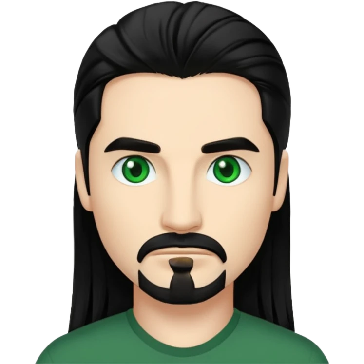 Kevin Richardson green eyes, long black hair emoji