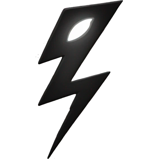 lightning sign in Black colour emoji