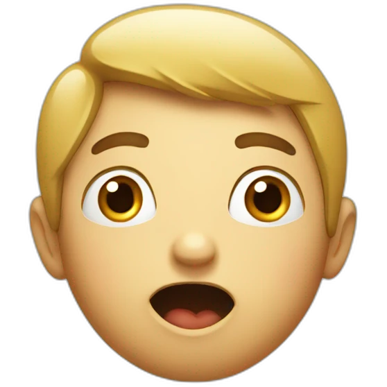 Surprised face emoji