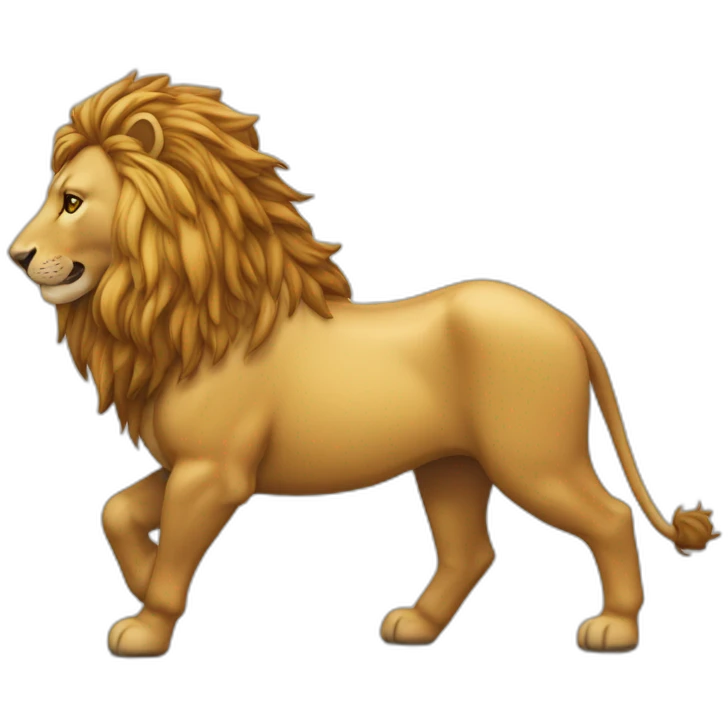 Cheval mélangé a un lion emoji