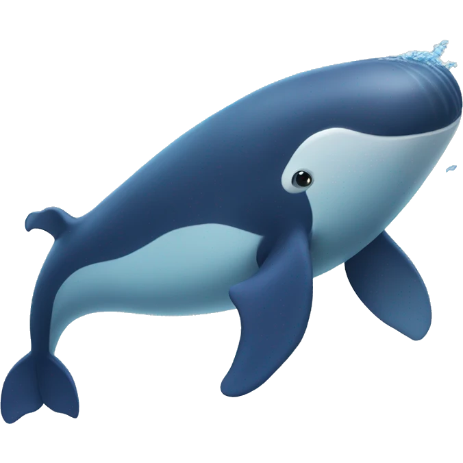 Whale swimming through underwater park emoji