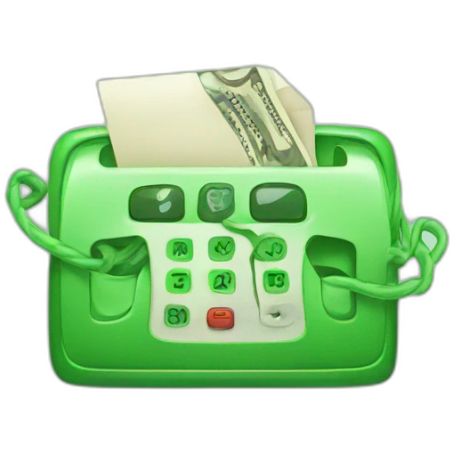 voicemail icon with dollars no emojis emoji