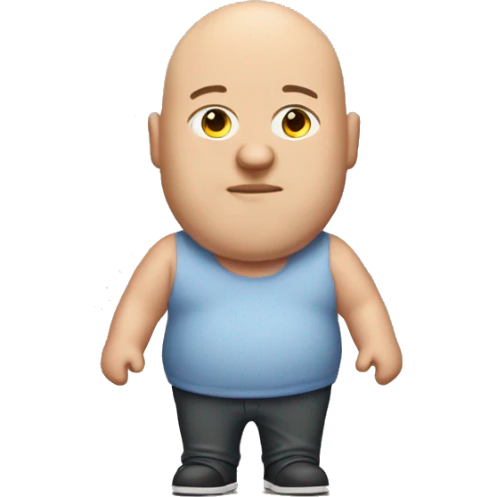 Slightly overweight Bald guy with goattee emoji