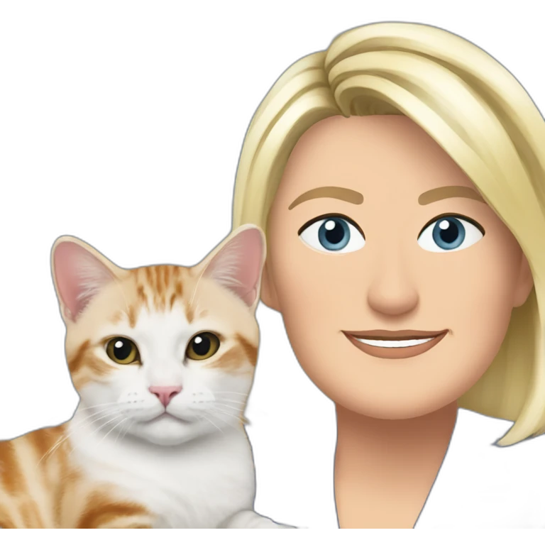 marine le pen and cats emoji