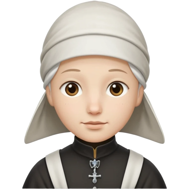 as a pilgrim with a white bonnet emoji