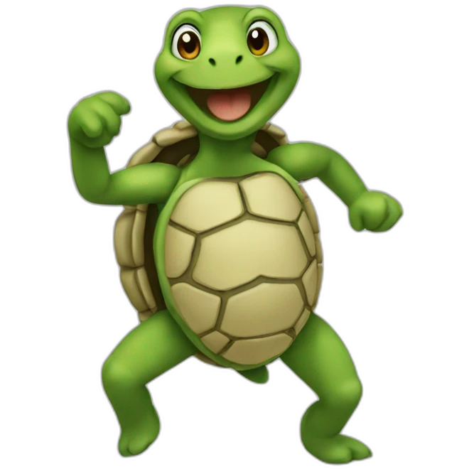 Imoji tortue danse emoji