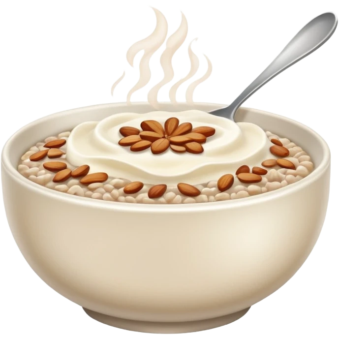 simple bowl of buckwheat porridge emoji