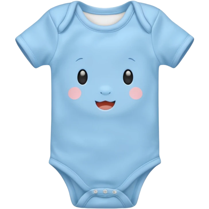Plain pastel blue baby's onesie shirt  emoji