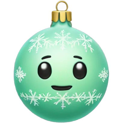 Pastel Green ornament with winter pin  emoji