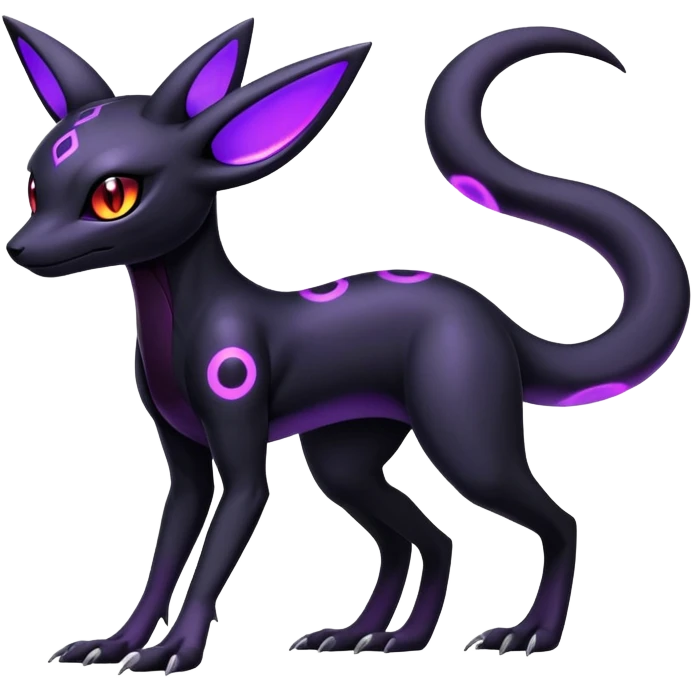 Salandit-Umbreon-Fakémon-hybrid-creature (full body)  emoji