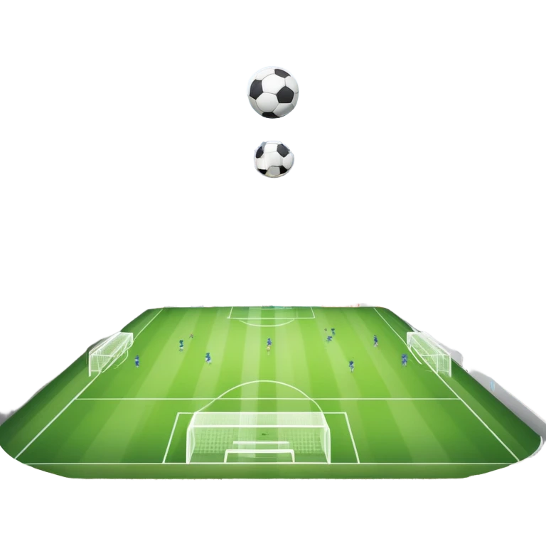 An icon showing a soccer stadium filled with close-up players in action, inspired by EA Sports FC 25. The design features players on the field, with the stadium lights shining brightly and a lively crowd in the stands. Transparent background highlights the energy and excitement of the match. emoji